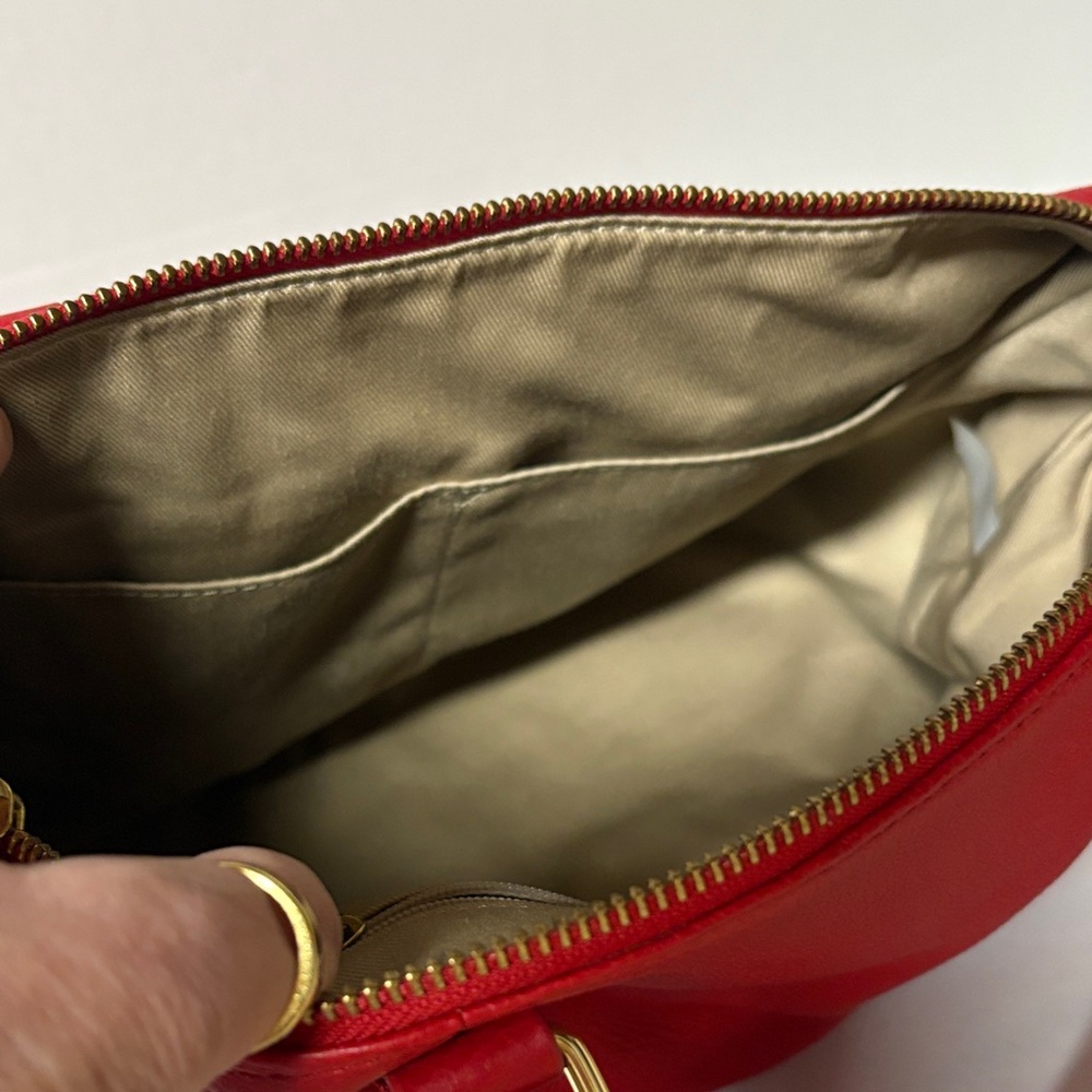Talbots Red Leather Satchel - Picture 5 of 5